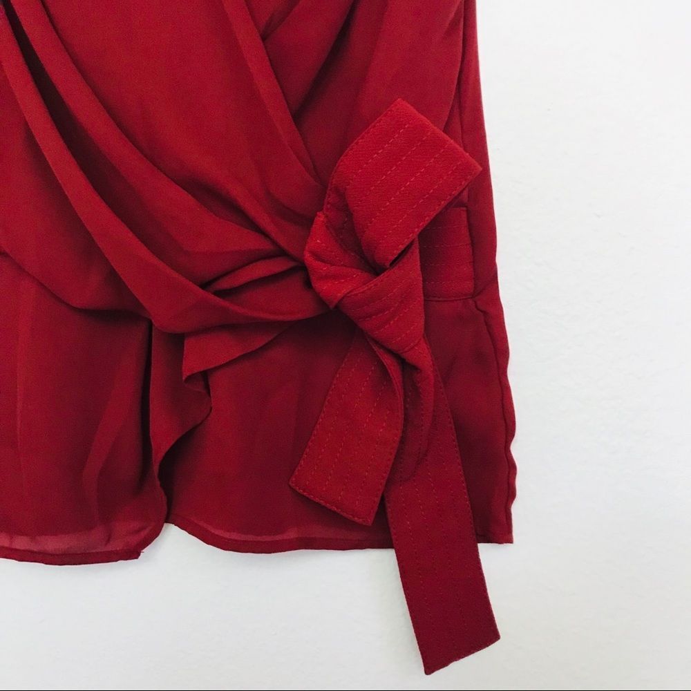 HM Rust Red Wrap Tank Top - Picture 2 of 5